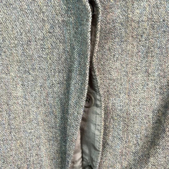 VINTAGE Simon Chang Cashmere Wool Blend Blazer Brown Tweed Button Up Size 10 - Picture 6 of 14
